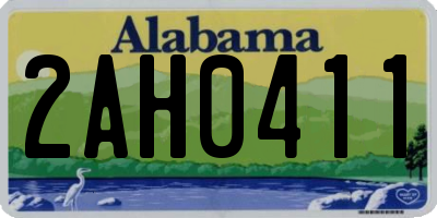 AL license plate 2AH0411