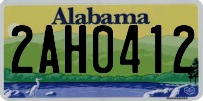 AL license plate 2AH0412