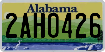 AL license plate 2AH0426