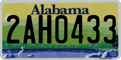 AL license plate 2AH0433