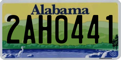 AL license plate 2AH0441