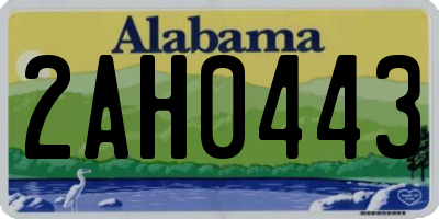 AL license plate 2AH0443