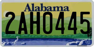 AL license plate 2AH0445