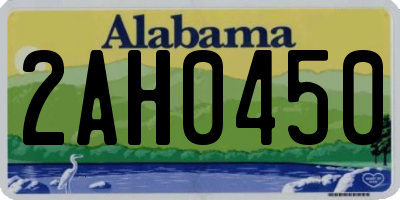 AL license plate 2AH0450
