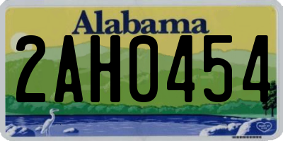 AL license plate 2AH0454