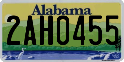 AL license plate 2AH0455