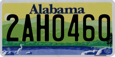 AL license plate 2AH0460