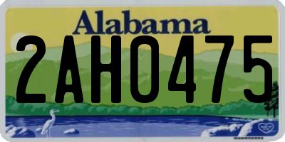 AL license plate 2AH0475