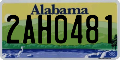 AL license plate 2AH0481