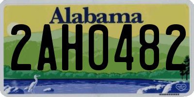 AL license plate 2AH0482