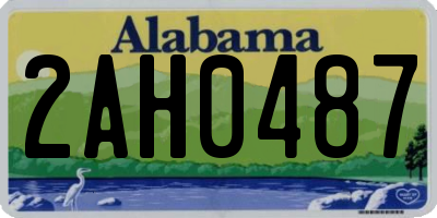 AL license plate 2AH0487