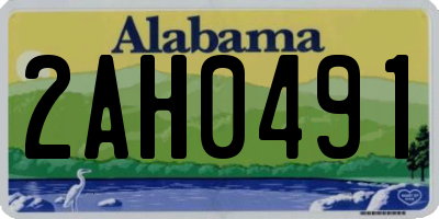 AL license plate 2AH0491