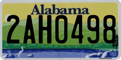 AL license plate 2AH0498
