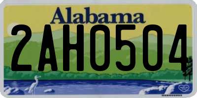 AL license plate 2AH0504