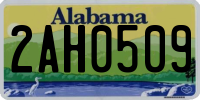 AL license plate 2AH0509