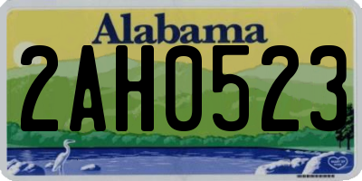 AL license plate 2AH0523