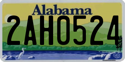 AL license plate 2AH0524