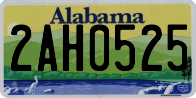 AL license plate 2AH0525