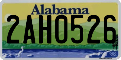 AL license plate 2AH0526
