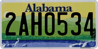 AL license plate 2AH0534