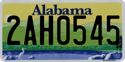 AL license plate 2AH0545