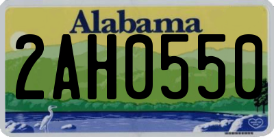 AL license plate 2AH0550