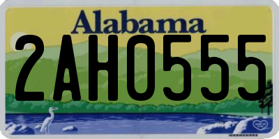 AL license plate 2AH0555