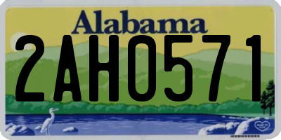AL license plate 2AH0571