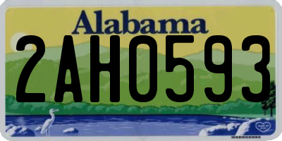 AL license plate 2AH0593