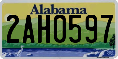 AL license plate 2AH0597