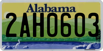 AL license plate 2AH0603