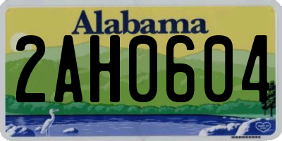 AL license plate 2AH0604
