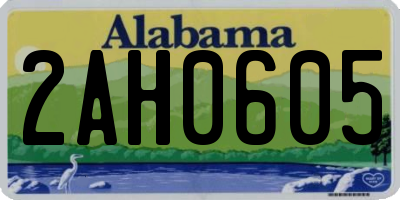 AL license plate 2AH0605