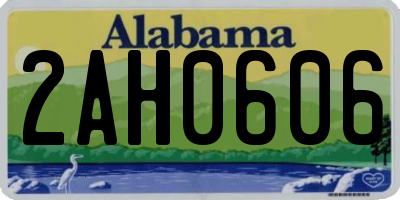 AL license plate 2AH0606