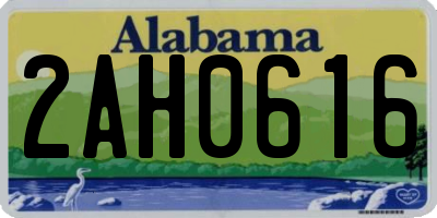 AL license plate 2AH0616