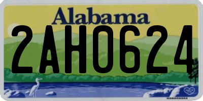 AL license plate 2AH0624