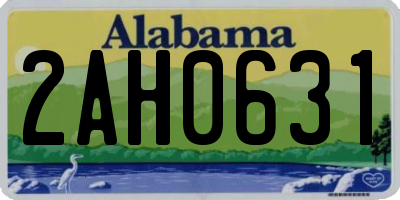 AL license plate 2AH0631