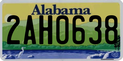 AL license plate 2AH0638