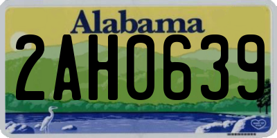 AL license plate 2AH0639