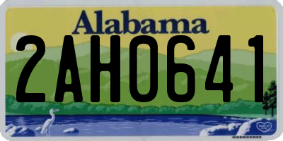 AL license plate 2AH0641