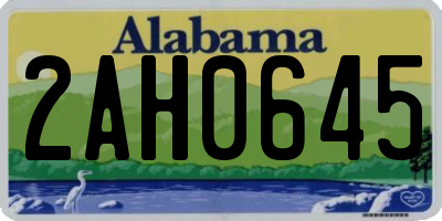 AL license plate 2AH0645