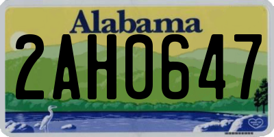 AL license plate 2AH0647