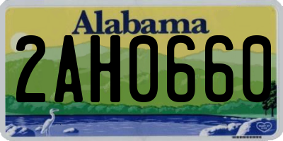 AL license plate 2AH0660