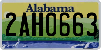 AL license plate 2AH0663