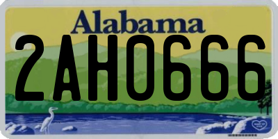 AL license plate 2AH0666