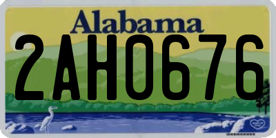 AL license plate 2AH0676