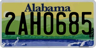AL license plate 2AH0685