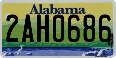 AL license plate 2AH0686