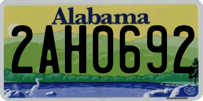 AL license plate 2AH0692