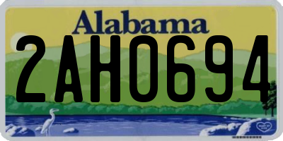 AL license plate 2AH0694